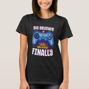 Big Brother Finally Level Unlocked  Gamer Gaming T-Shirt