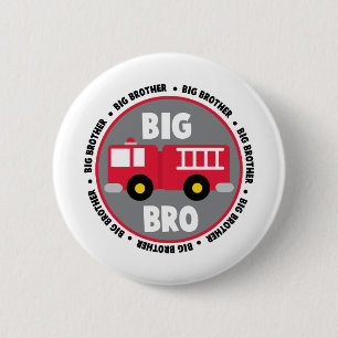 Big Brother Fire Truck 6 Cm Round Badge