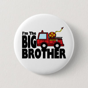 Big Brother Fire Truck 6 Cm Round Badge