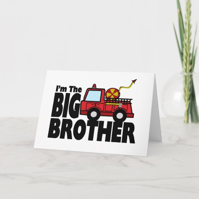 Big Brother Fire Truck Card (Front)