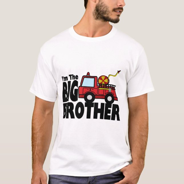 Big Brother Fire Truck T-Shirt (Front)