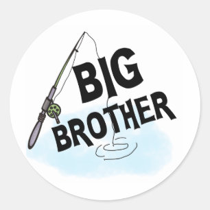 Big Brother Fishing Tshirts and Gifts Classic Round Sticker