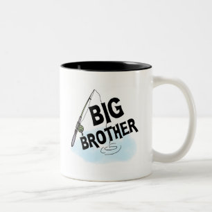 Big Brother Fishing Tshirts and Gifts Two-Tone Coffee Mug