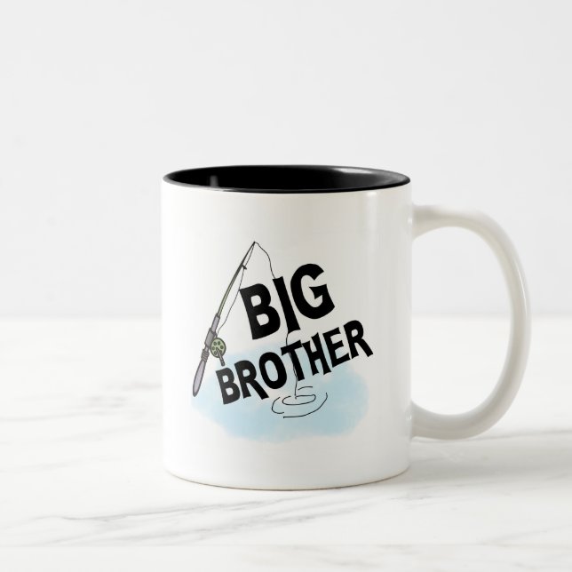 Big Brother Fishing Tshirts and Gifts Two-Tone Coffee Mug (Right)