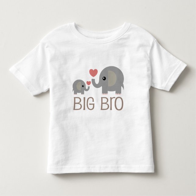 Big Brother Gift Idea Elephant Toddler T-Shirt (Front)