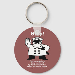 Big Brother Grammar Police Key Ring