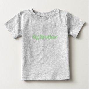 Big Brother green custom name text cute Baby T-Shirt