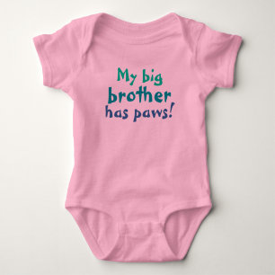 Big brother has paws baby bodysuit