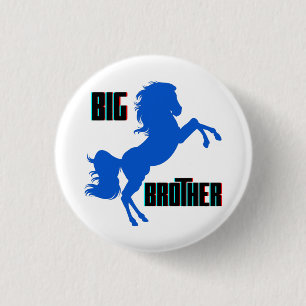Big Brother Horse Rearing 3 Cm Round Badge