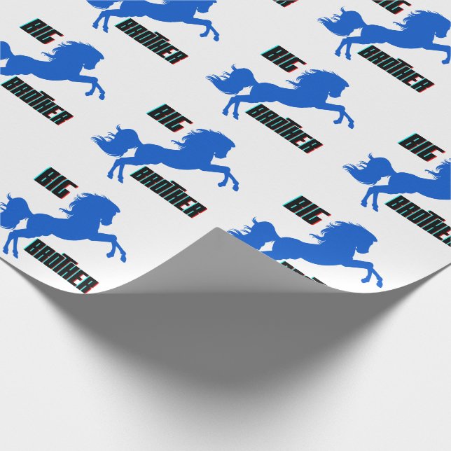 Big Brother Horse Rearing Wrapping Paper (Corner)