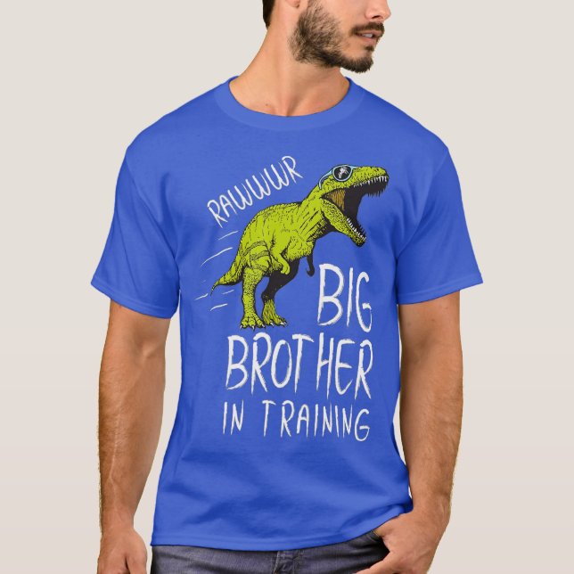 Big Brother in Training Dinosaur Shirts for Boys (Front)