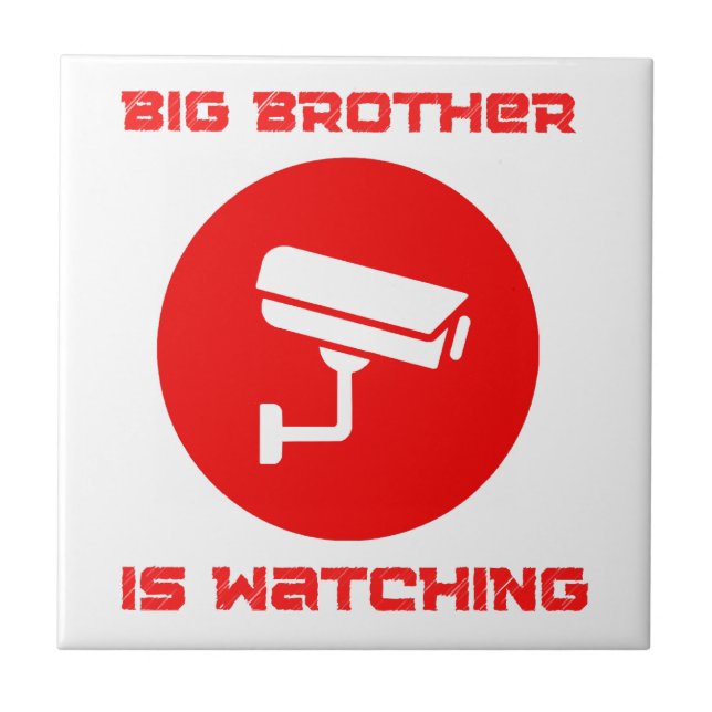 Big Brother is Watching  1984 ingsoc Ceramic Tile (Front)