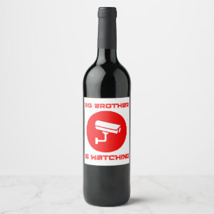 Big Brother is Watching 1984 ingsoc Wine Label