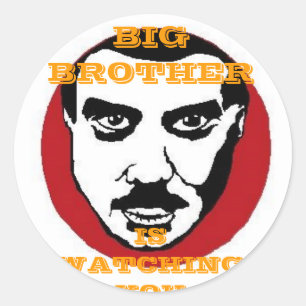 BIG BROTHER IS WATCHING YOU CLASSIC ROUND STICKER