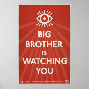 Big Brother is Watching You Propaganda Poster