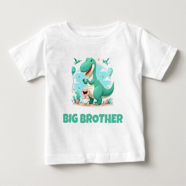 BIG BROTHER KIDS BABY WITH T-REX T-Shirt (Front)