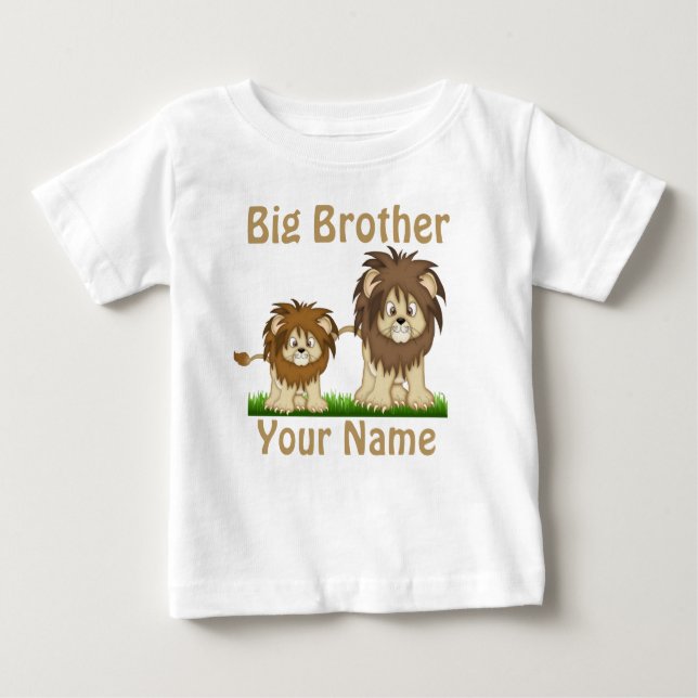Big Brother Lion Personalised T-shirt (Front)