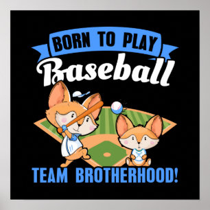 Big Brother Little Brother - Baseball Players Poster