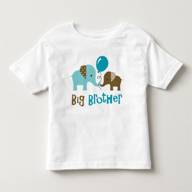 Big Brother - Mod Elephant Toddler T-Shirt (Front)