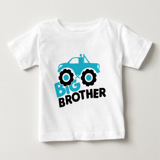 Big Brother Monster Truck Baby T-Shirt (Front)