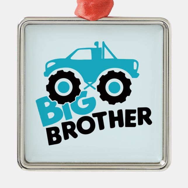 Big Brother Monster Truck Metal Ornament (Front)