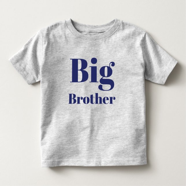 Big Brother navy blue letters cute Toddler T-Shirt (Front)