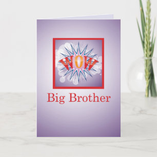 Big Brother of Baby Sister, Congratulations WOW! Card