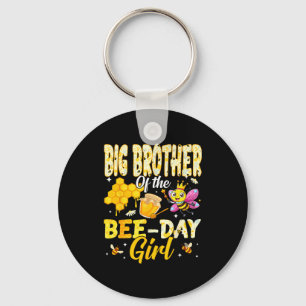 Big Brother Of The Bee Day Girl Birthday Family Ma Key Ring