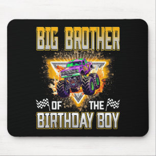 Big Brother Of The Birthday Boy Monster Truck Birt Mouse Pad