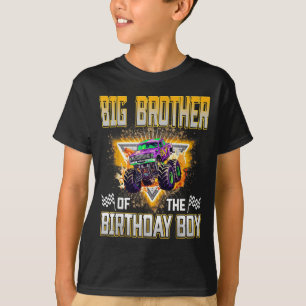 Big Brother Of The Birthday Boy Monster Truck Birt T-Shirt