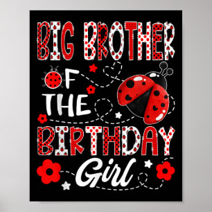 Big Brother Of The Birthday Girl Ladybug Big Broth Poster