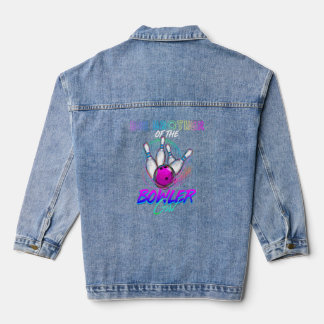 Big Brother Of The Bowler Girl Matching Family Bow Denim Jacket