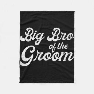Big brother of the groom shirts for men boys fleece blanket
