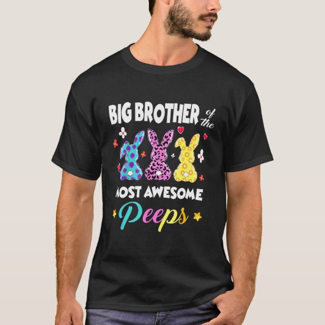 Big Brother Of The Most Awesome Bunnies Cute Gnome T-Shirt (Front)