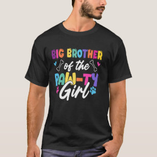 Big Brother Of The Paw-ty Girl Dog Bday Family Mat T-Shirt