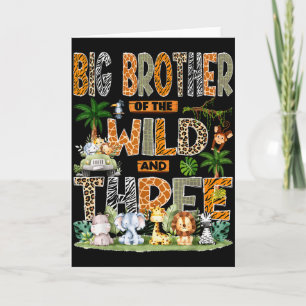 Big Brother Of The Wild & Three 3rd Birthday S Card