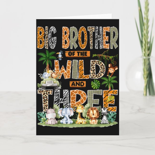 Big Brother Of The Wild &amp; Three 3rd Birthday S Card (Front)