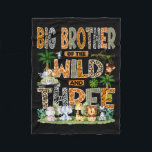 Big Brother Of The Wild &amp; Three 3rd Birthday S Fleece Blanket<br><div class="desc">Big Brother Of The Wild & Three 3rd Birthday Safari Jungle</div>