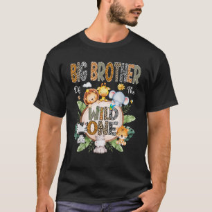 Big Brother Of The Wild One First Birthday Safari  T-Shirt