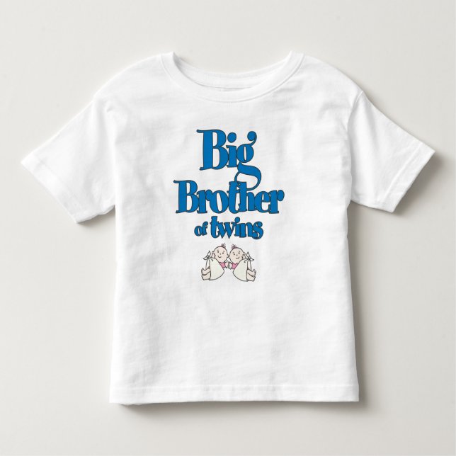 Big Brother of Twin Girls Toddler T-Shirt (Front)