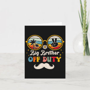 Big Brother Off Duty Sungles Beach Sunset Summer Card