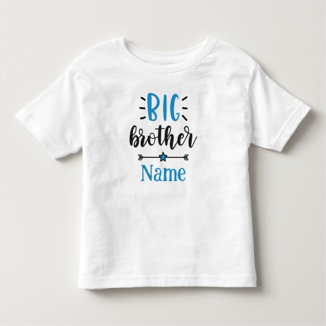 Big Brother Personalised Name Cute Toddler T-Shirt (Front)