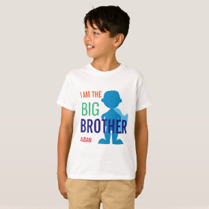 Big Brother Personalised Superhero Silhouette Boys T-Shirt
