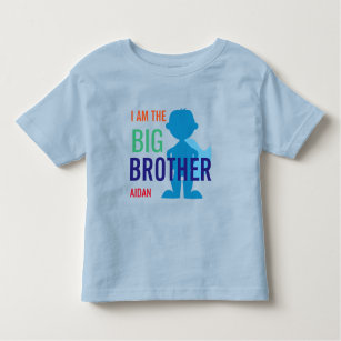 Big Brother Personalised Superhero Silhouette Boys Toddler T-Shirt