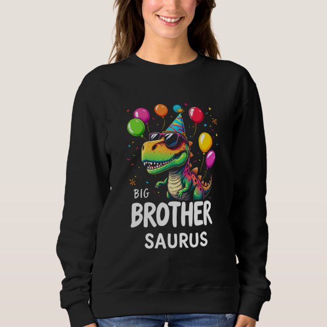 Big Brother Saurus Playful Dinosaur Sweatshirt (Front)