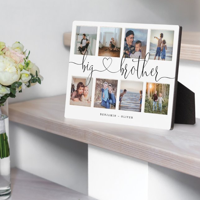 Big Brother Script Brothers Gift Photo Collage Plaque (Creator Uploaded)