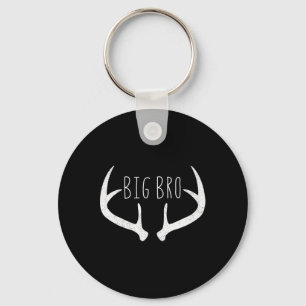 Big Brother Shirt - Boys Deer Antlers Hunting Key Ring