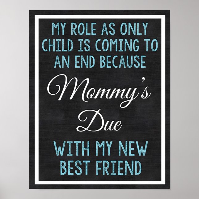 Big Brother Sign, Pregnancy Sign, New Baby, Baby Poster (Front)