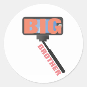 Big Brother Social Media Classic Round Sticker