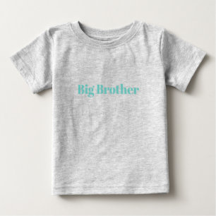 Big Brother teal custom name text cute Baby T-Shirt